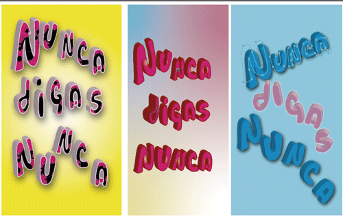Tipografía con efectos 3D