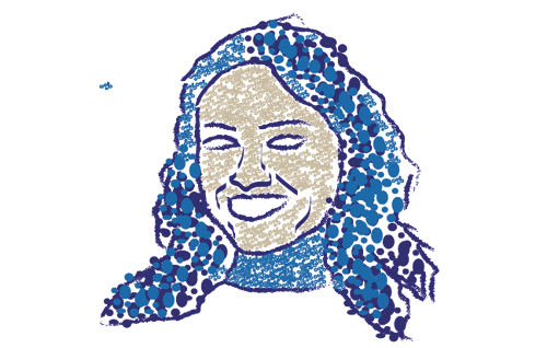 Caricatura con pinceles artísticos